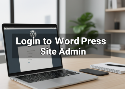 login to WordPress site admin