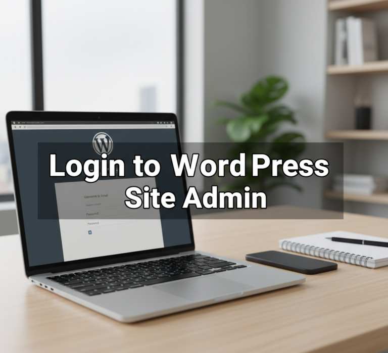 login to WordPress site admin
