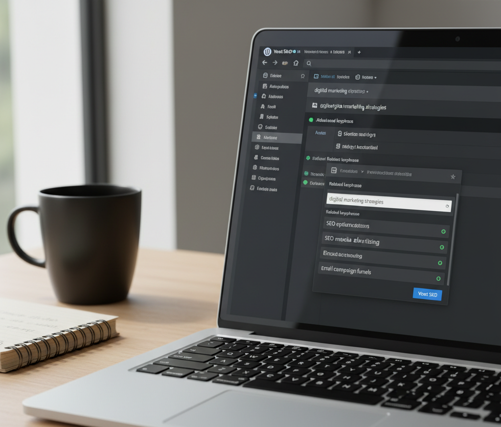 add related keyphrases yoast seo